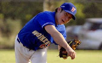 Thunderbolt: Lismore Workers’ pitcher Bryce Martin in action at the weekend. Thunderbolt: Lismore Workers’ pitcher Bryce Martin in action at the weekend.